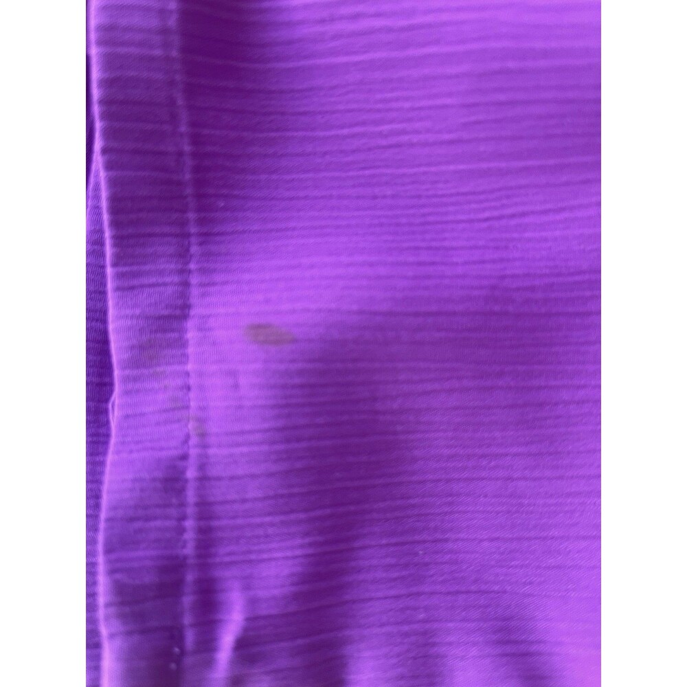 Maggie Sweet Womens 1X Purple 3/4 Sleeve Button Front Blouse Plus Size USA - Picture 6 of 12